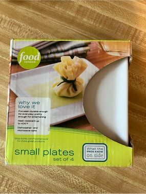 🌸Food Network Small Plates Set of 4 - White